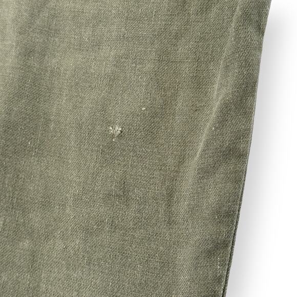 American Eagle Army Green Linen Blend Cargo Pants Womens 4 Distressed Grunge - Picture 11 of 15